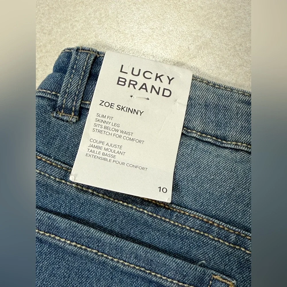Lucky Brand Zoe Skinny Girls' Ada Wash Jeans Size 10 NWT - Picture 9 of 11